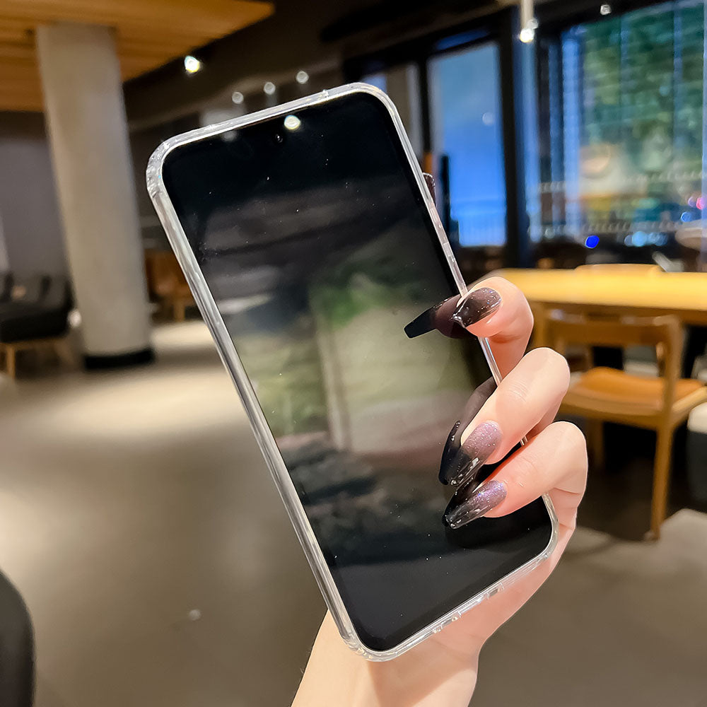 Electroplated Small Floral Laser Colorful Flower Anti-Fall Phone Case For Samsung