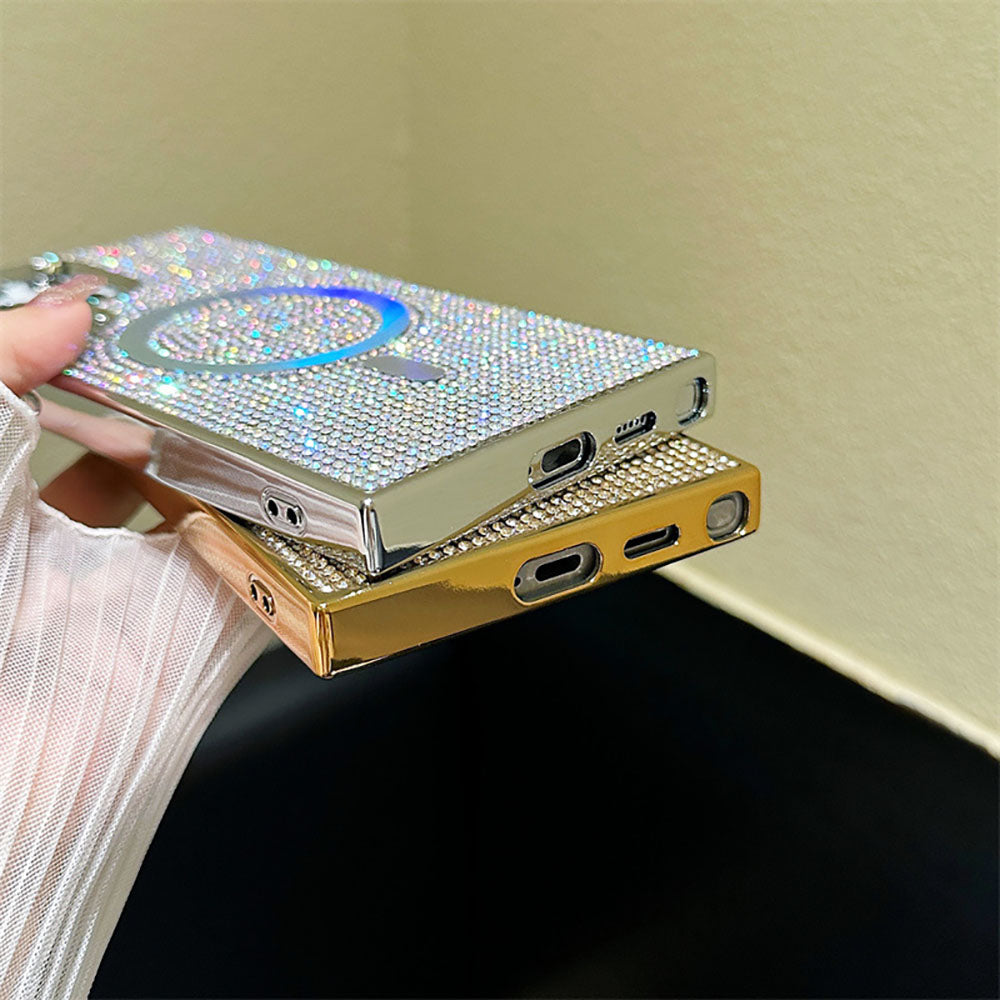 Shiny Diamond Electroplated Magnetic Phone Case For Samsung Galaxy