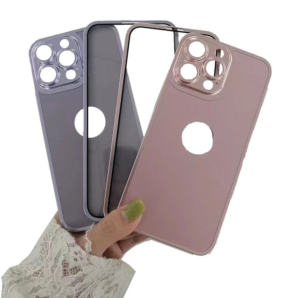 360 Degree Titanium Alloy Comprehensive Protective Integrated Phone Case With Protective Film For iPhone