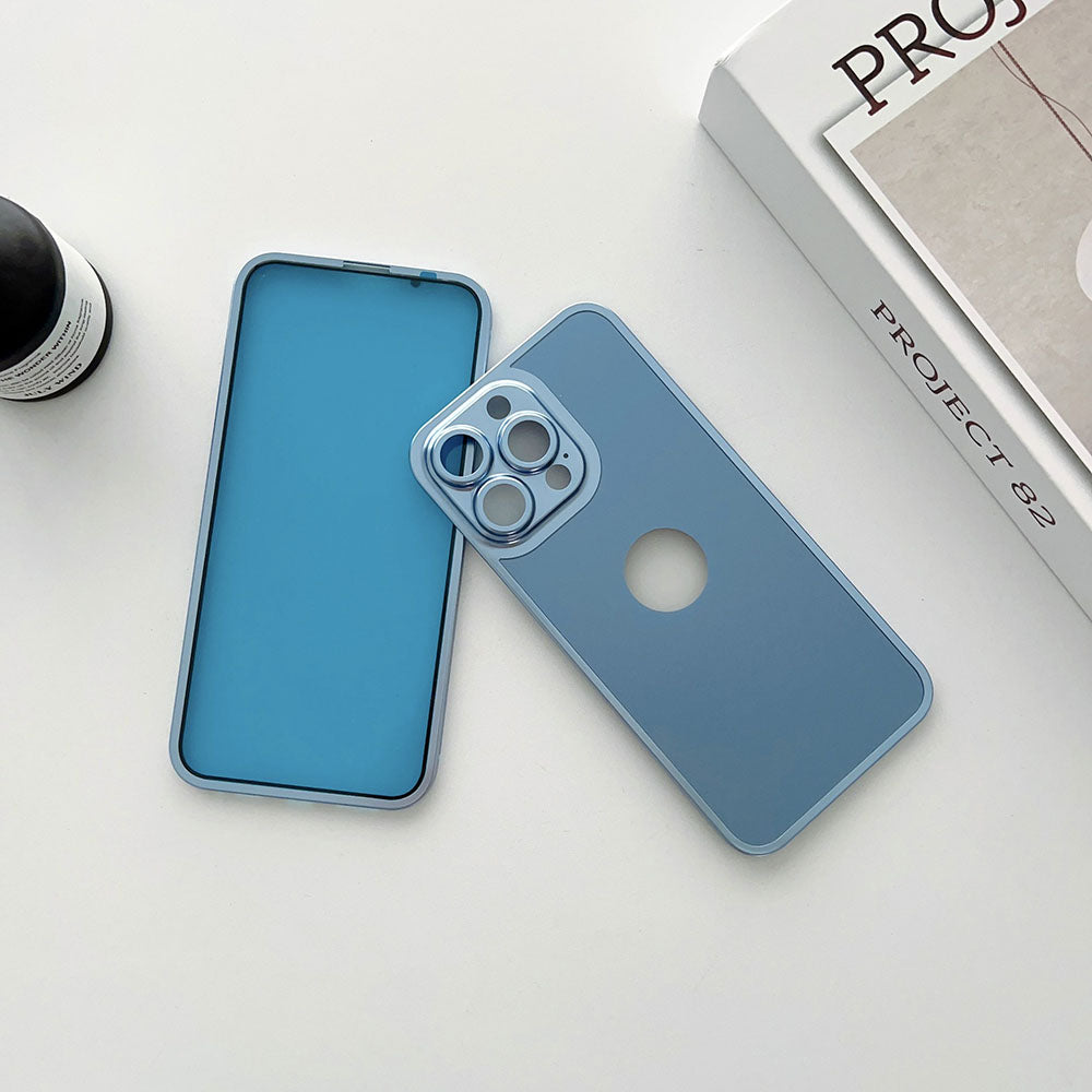 360 Degree Titanium Alloy Comprehensive Protective Integrated Phone Case With Protective Film For iPhone