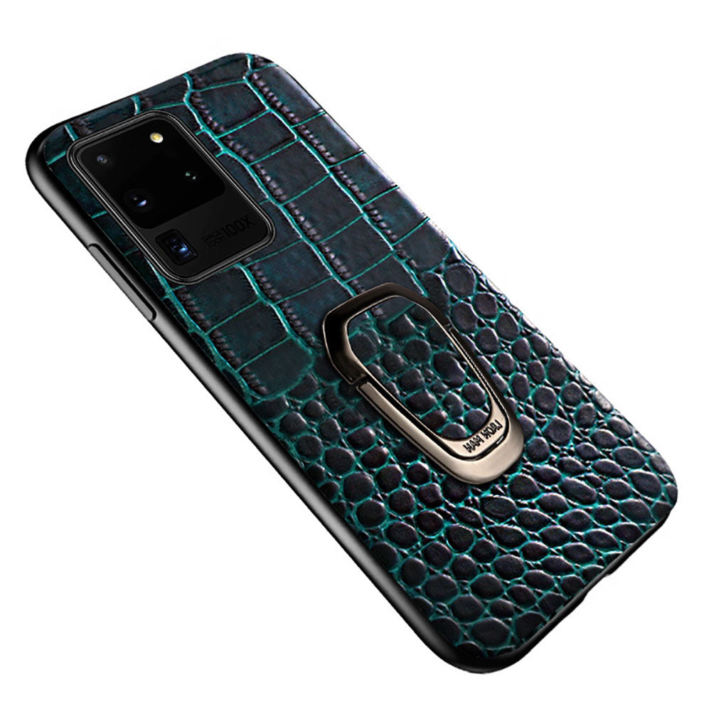 High-End Leather Crocodile Pattern Stand Phone Case For Samsung