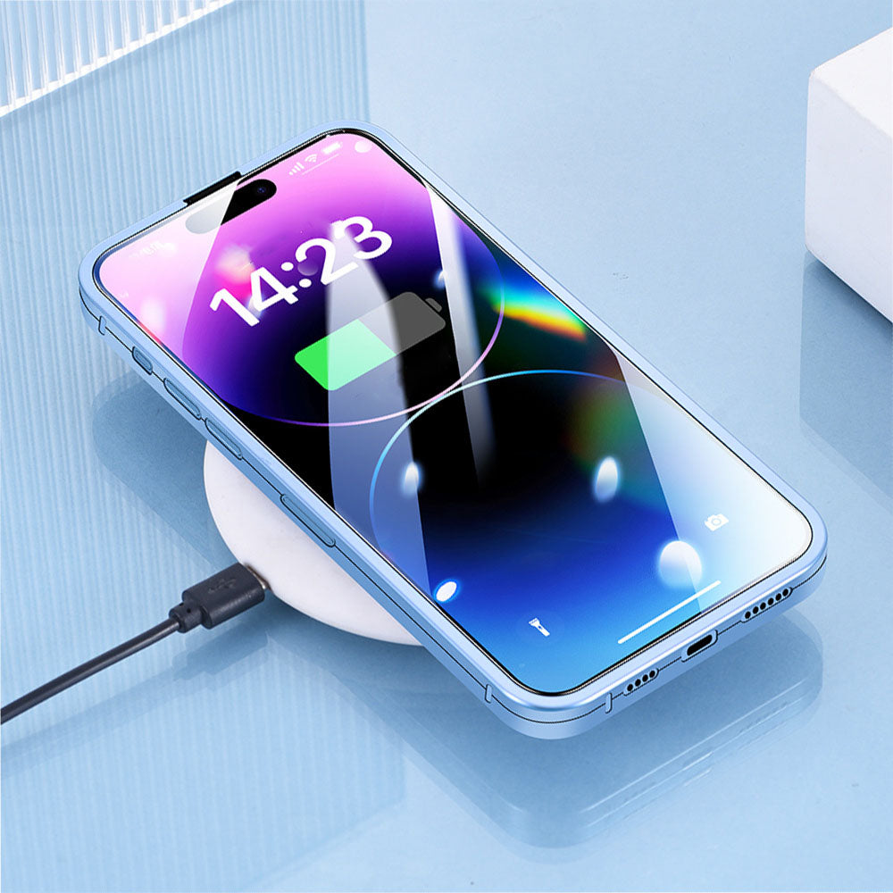 360 Degree Titanium Alloy Comprehensive Protective Integrated Phone Case With Protective Film For iPhone