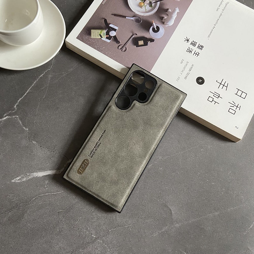 Simple Business Retro Matte Leather Phone Case For Samsung Galaxy