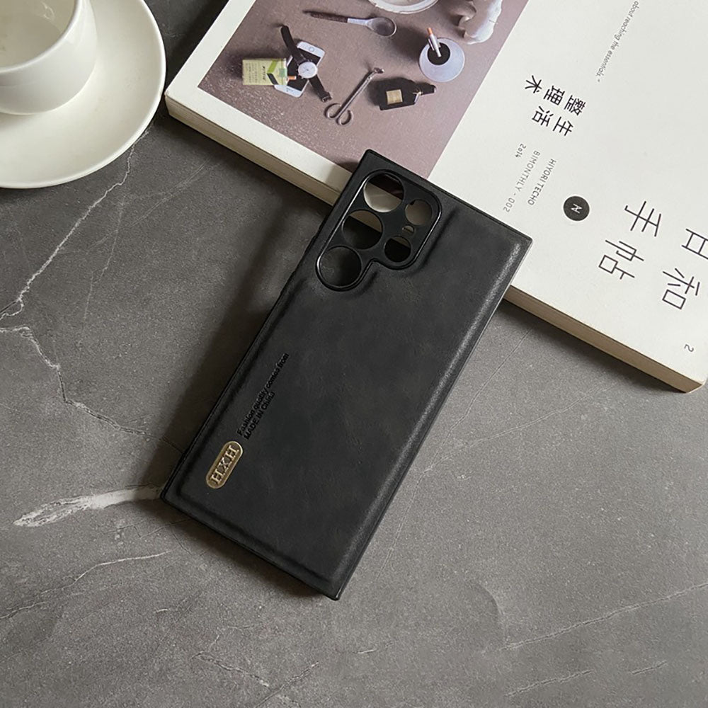 Simple Business Retro Matte Leather Phone Case For Samsung Galaxy