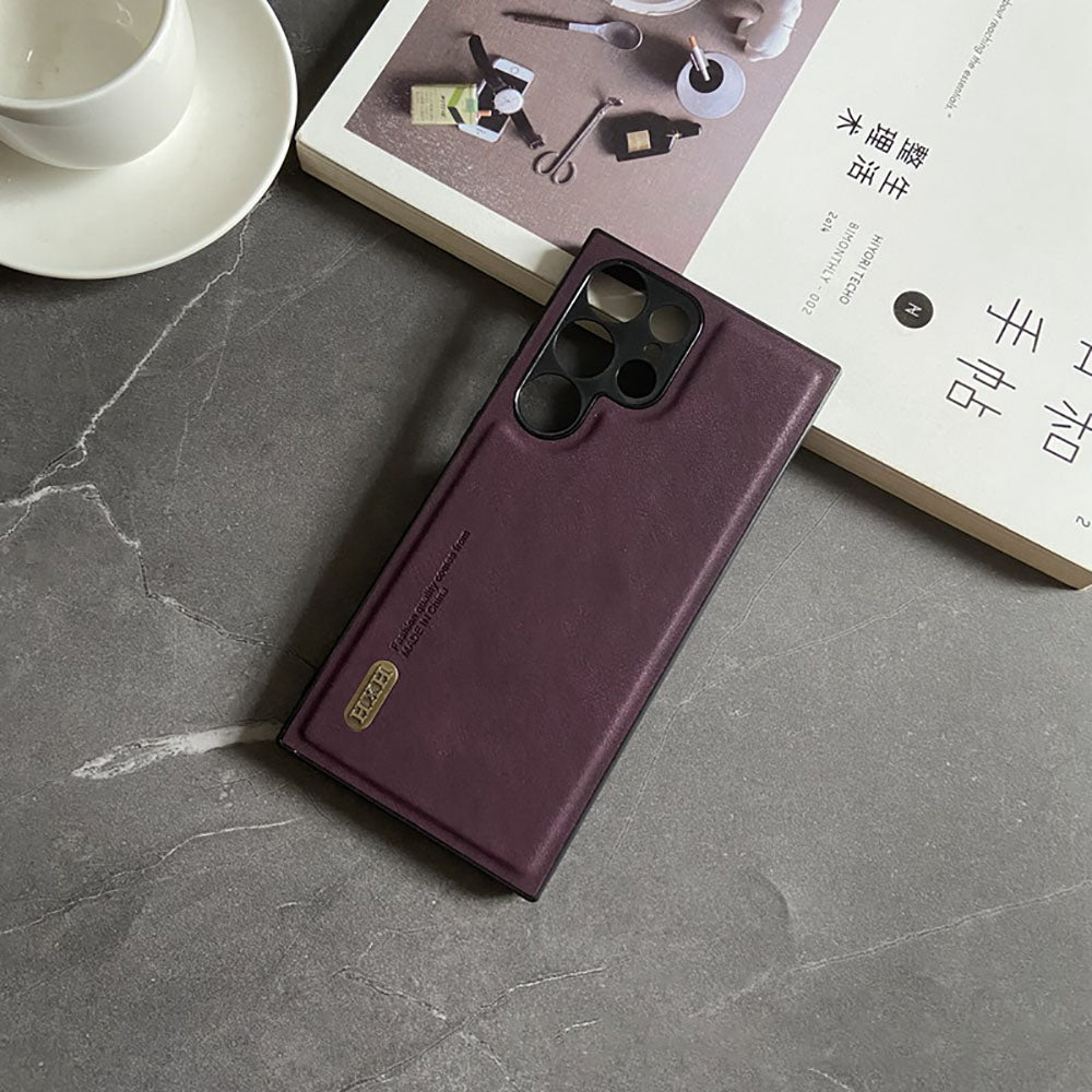 Simple Business Retro Matte Leather Phone Case For Samsung Galaxy