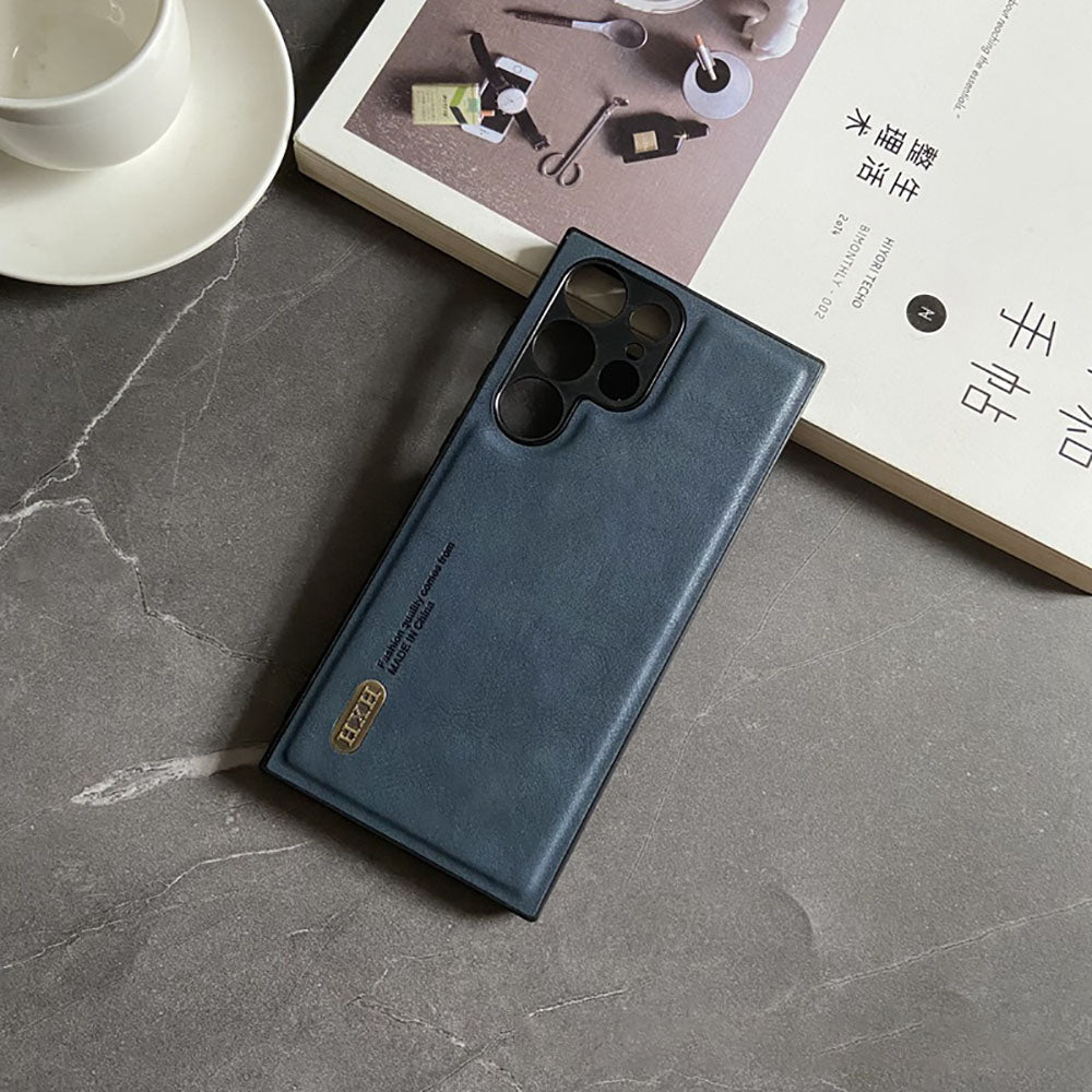 Simple Business Retro Matte Leather Phone Case For Samsung Galaxy