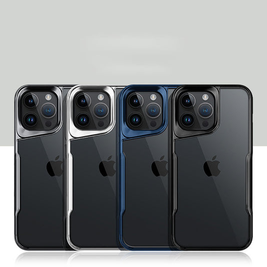 Armor Electroplating Small Waist Transparent Acrylic Phone Case For iPhone