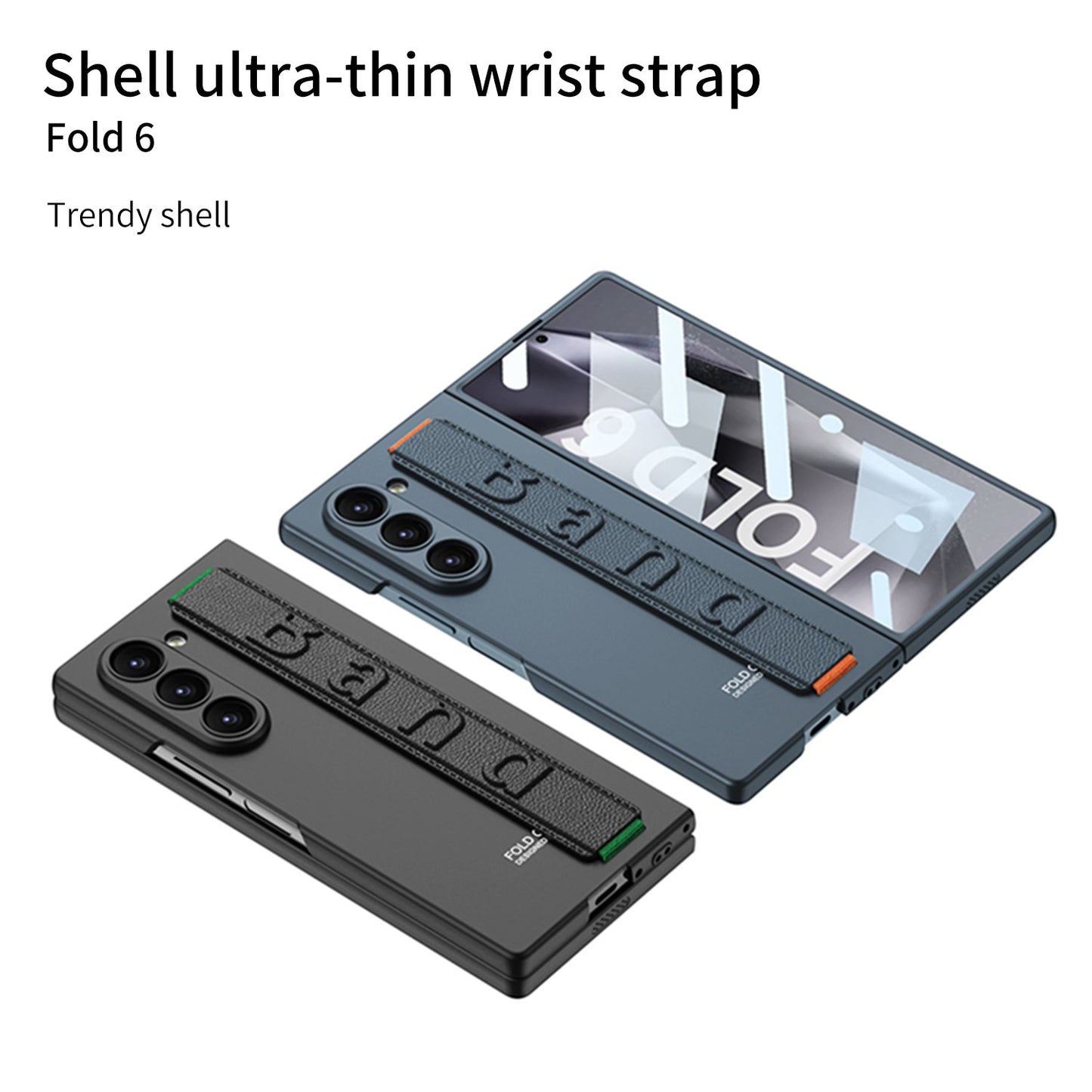 Luxury Wristband Holder Shockproof Phone Case With Back Screen Protector For Galaxy Z Fold 6/7