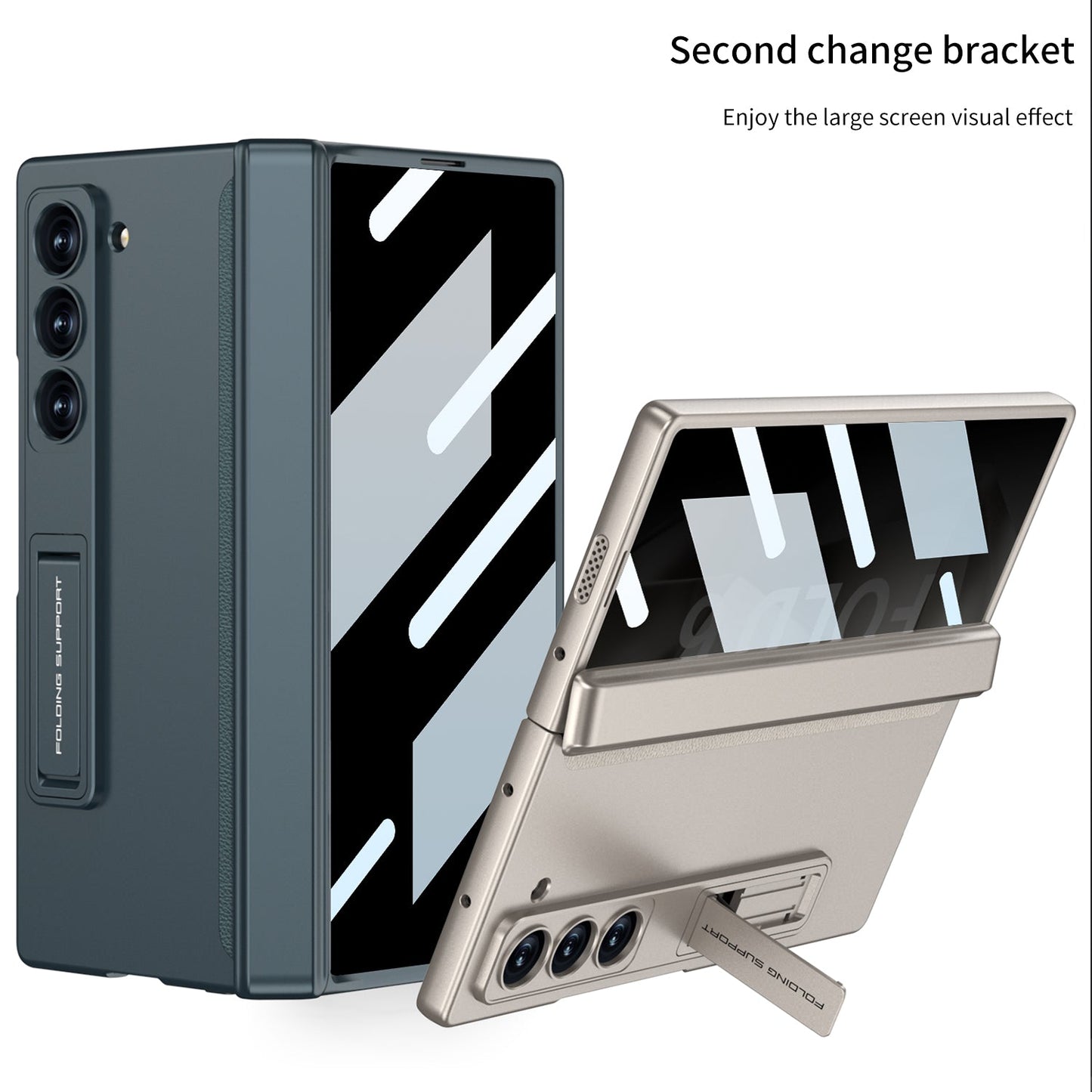 Magnetic Hinge Hidden Bracket All-included Case With Back Screen Protector For Galaxy Z Fold 7/6/5/4/3