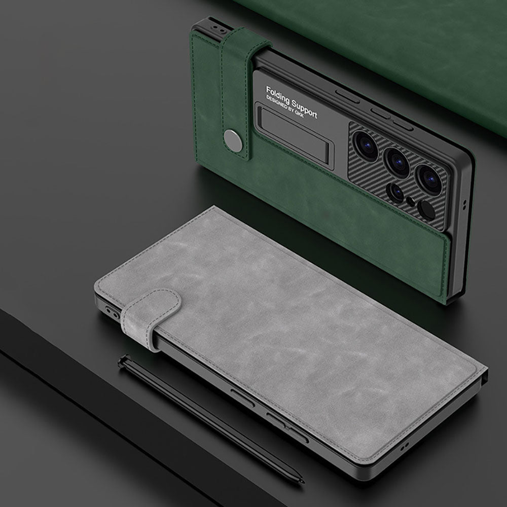 Leather Flip Card Wallet Business Style Phone Case For Samsung Galaxy