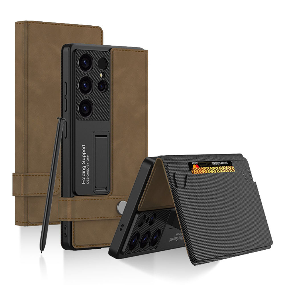 Leather Flip Card Wallet Business Style Phone Case For Samsung Galaxy