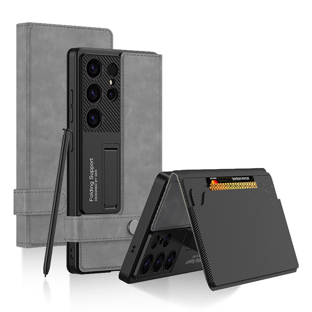 Leather Flip Card Wallet Business Style Phone Case For Samsung Galaxy