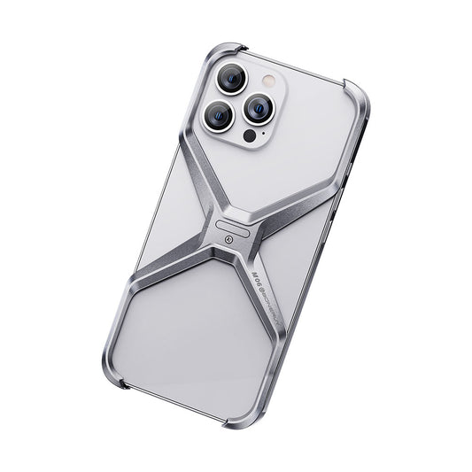 All-round Protection Frameless Aluminum Alloy Heat Dissipation Phone Case For iPhone