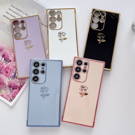 Rose Electroplated Phone Case For Samsung Galaxy