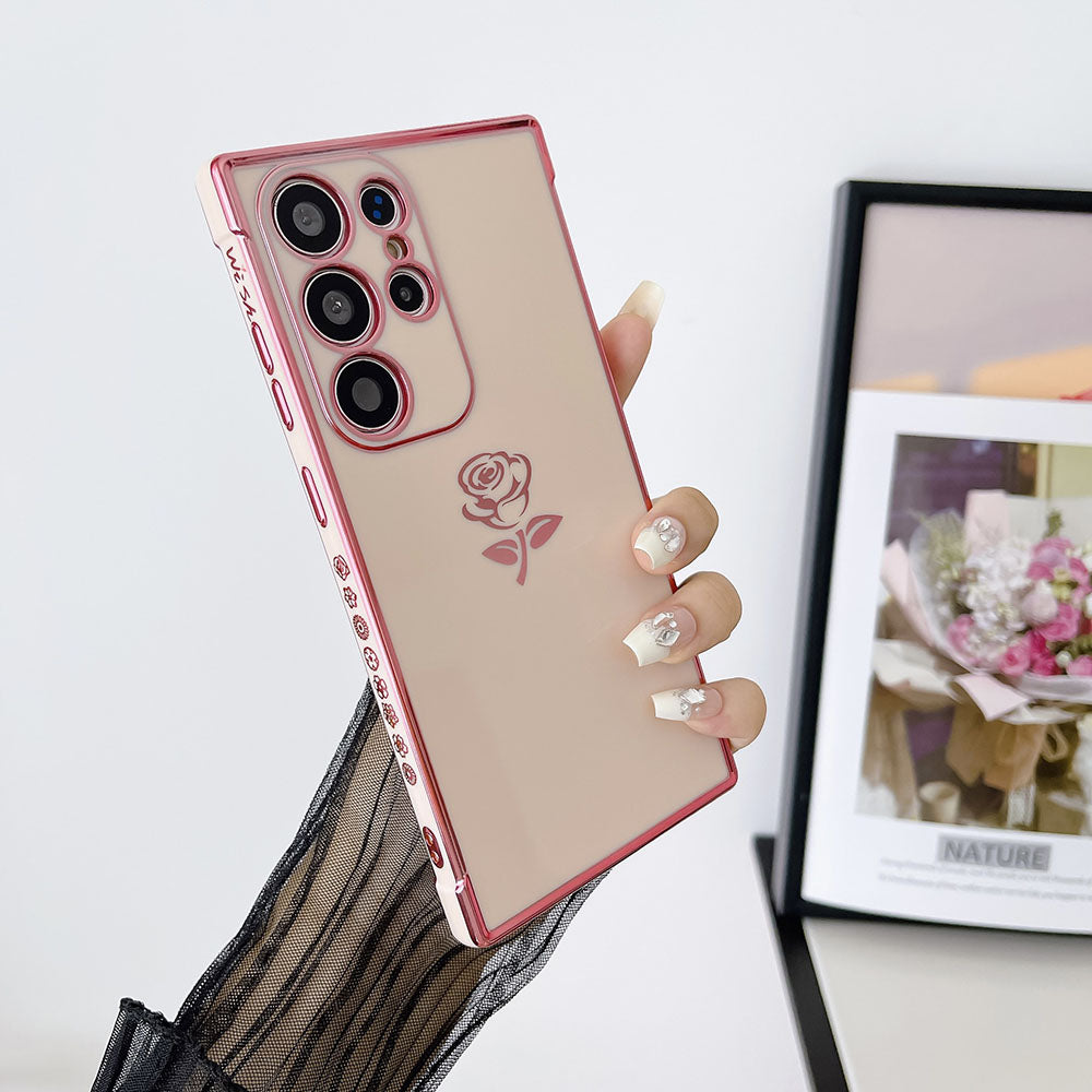 Rose Electroplated Phone Case For Samsung Galaxy