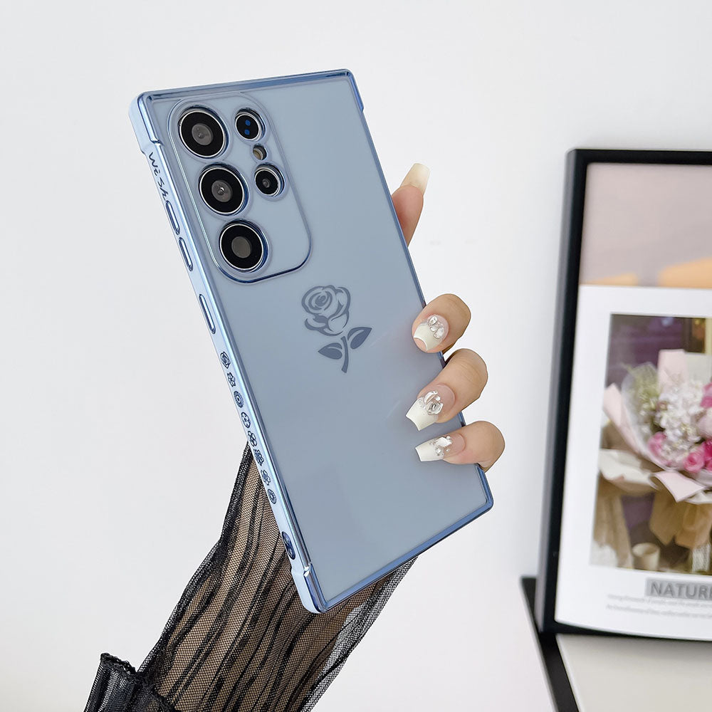 Rose Electroplated Phone Case For Samsung Galaxy