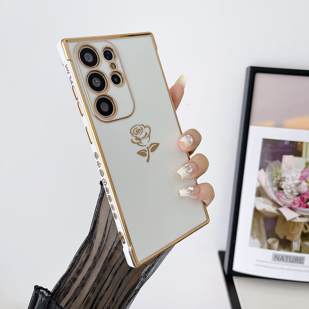 Rose Electroplated Phone Case For Samsung Galaxy