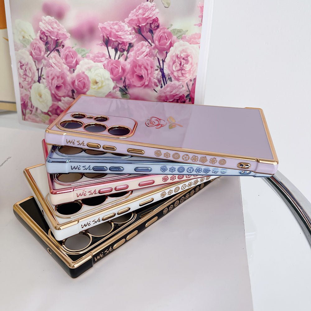 Rose Electroplated Phone Case For Samsung Galaxy