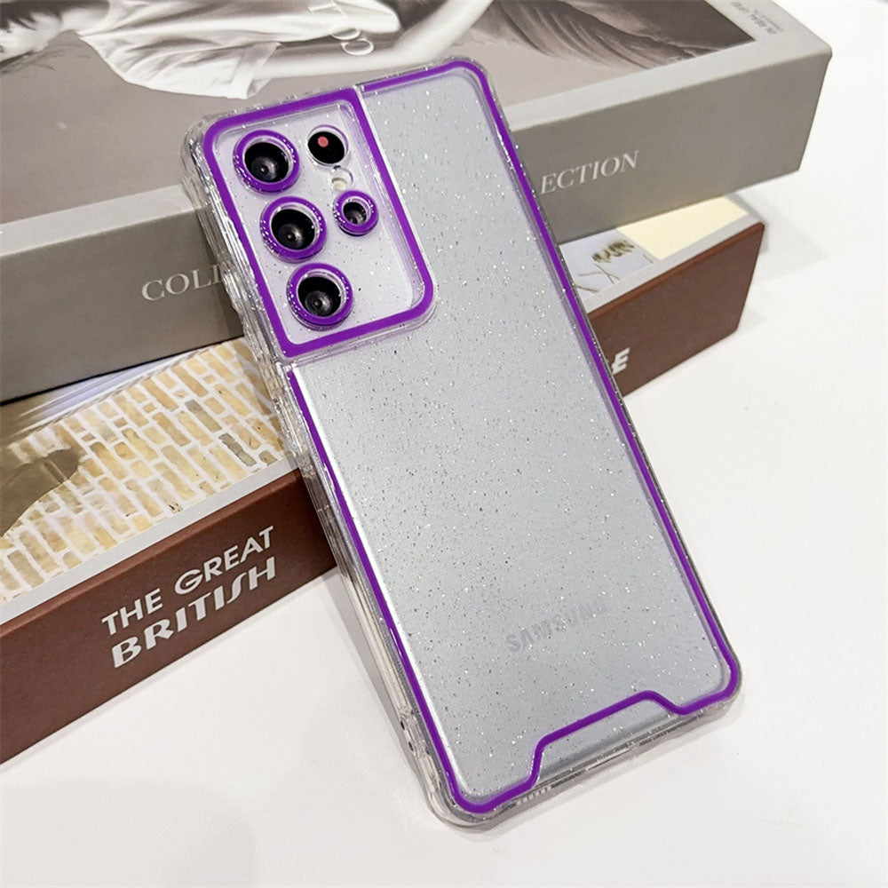 Glitter Transparent Luminous Phone Case For Samsung