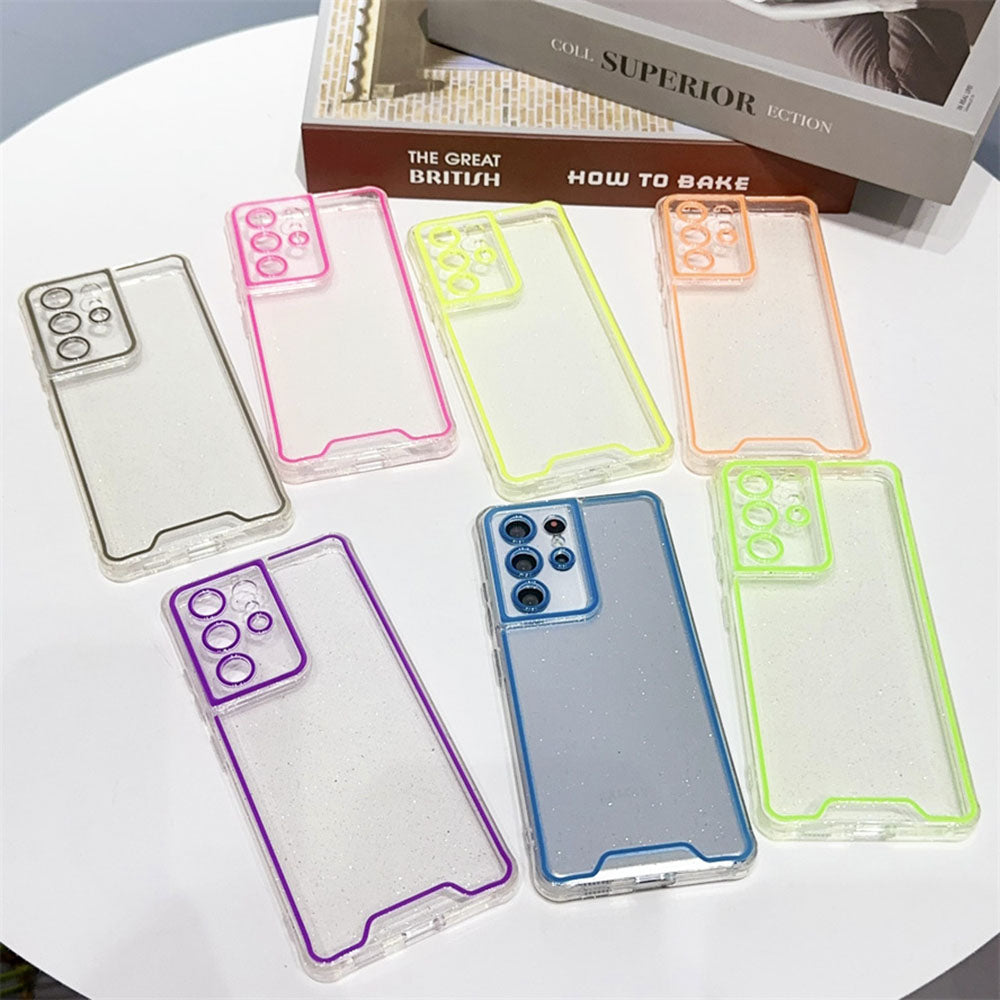 Glitter Transparent Luminous Phone Case For Samsung