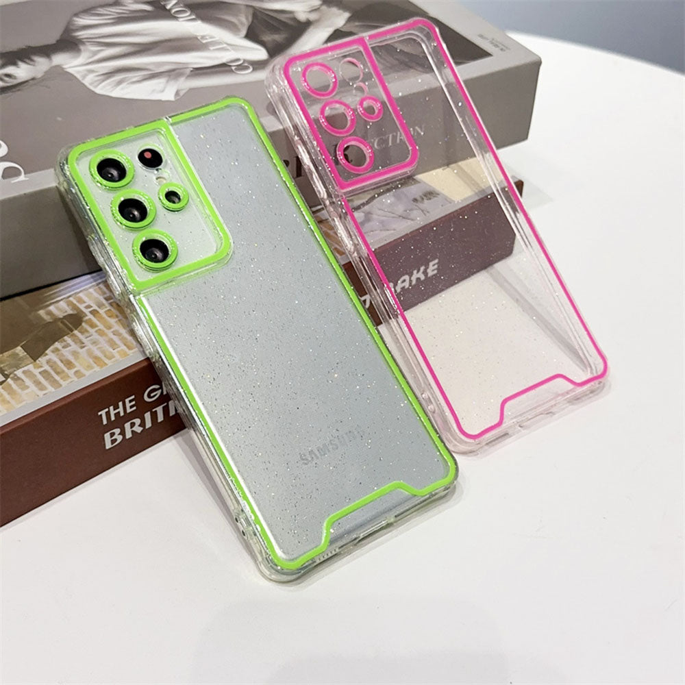 Glitter Transparent Luminous Phone Case For Samsung