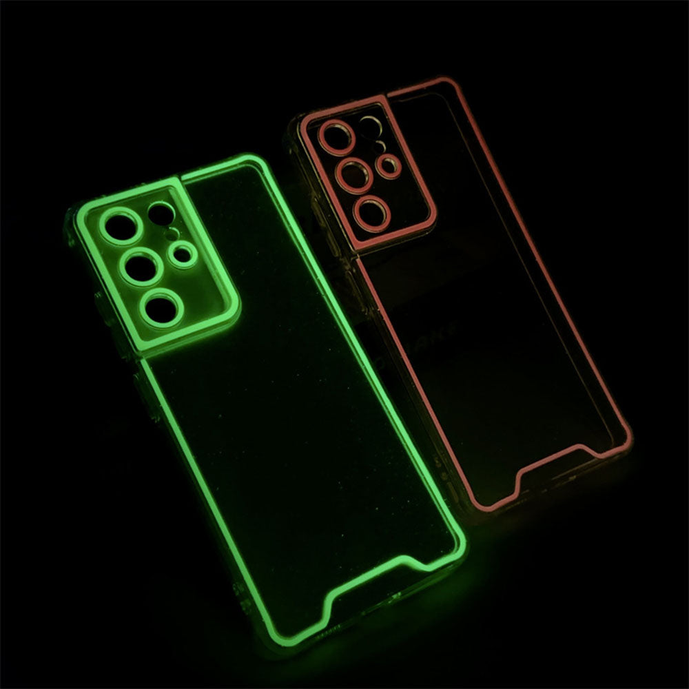 Glitter Transparent Luminous Phone Case For Samsung