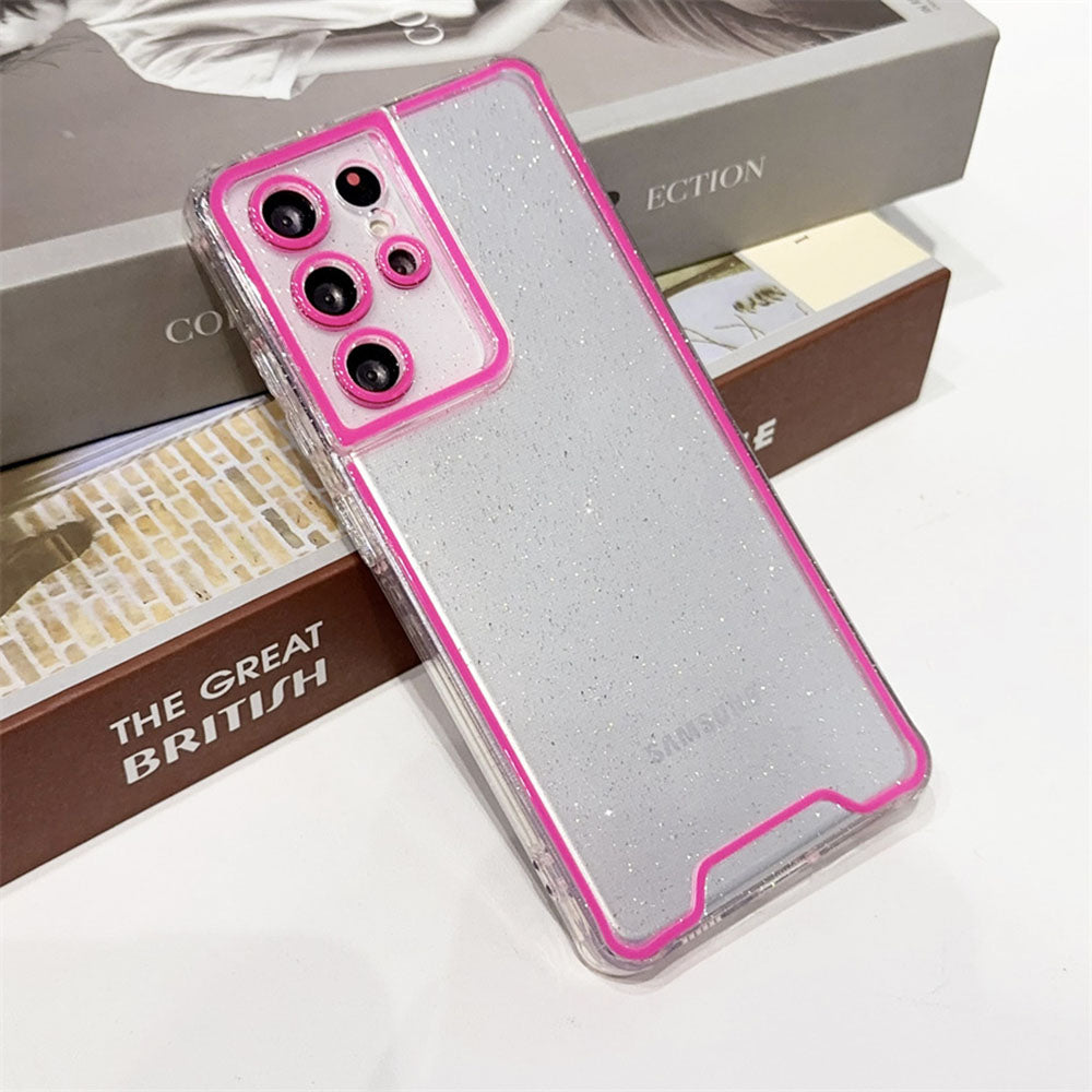 Glitter Transparent Luminous Phone Case For Samsung