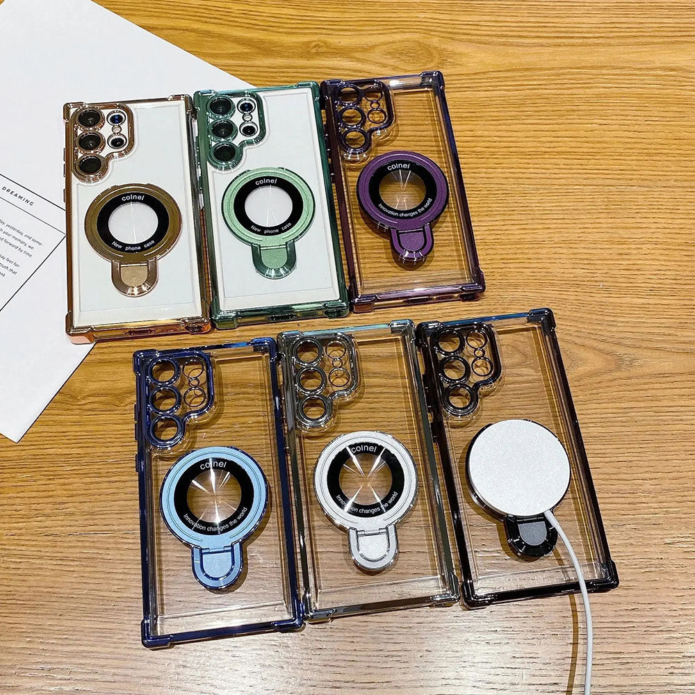 Transparent Phone Case For Samsung With Lens Protector