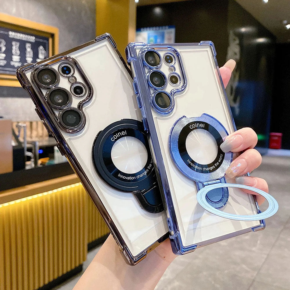 Transparent Phone Case For Samsung With Lens Protector
