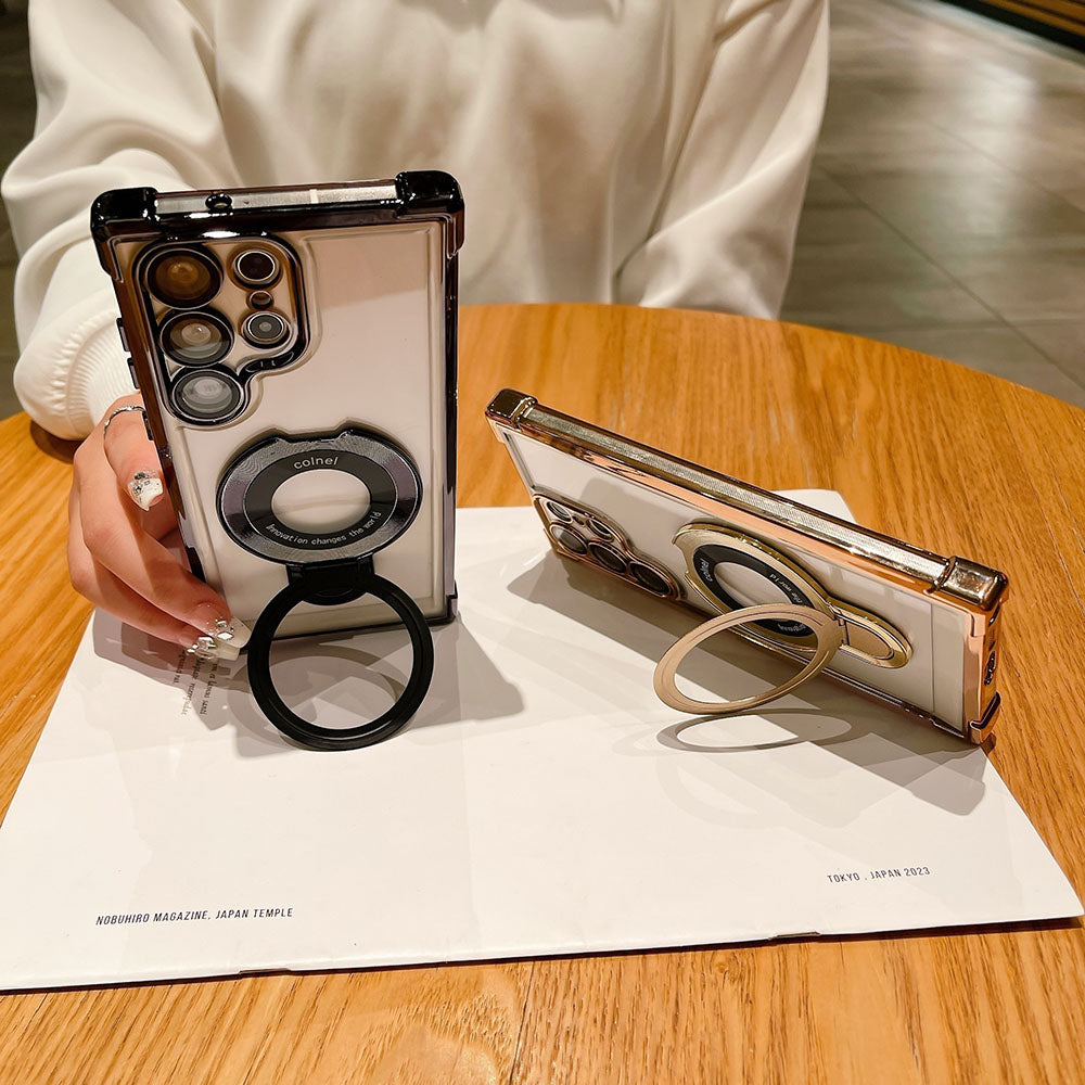 Transparent Phone Case For Samsung With Lens Protector