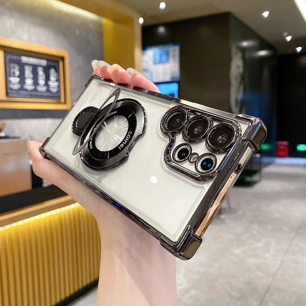 Transparent Phone Case For Samsung With Lens Protector