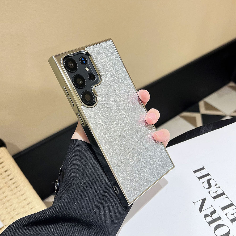 Newest Solid Color Glitter Electroplated Phone Case For Samsung