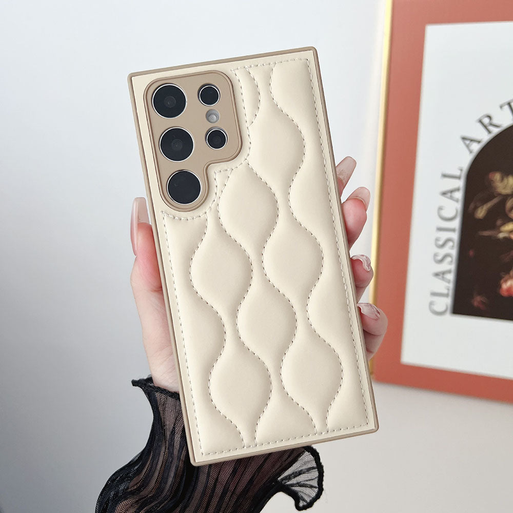 Off-White Ultra-Thin Wrist Strap Fashion Phone Case For Samsung