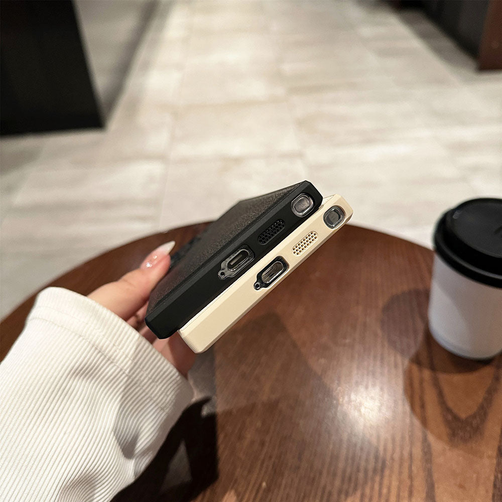 Lychee Pattern Leather Drop-Resistant Phone Case For Samsung Galaxy