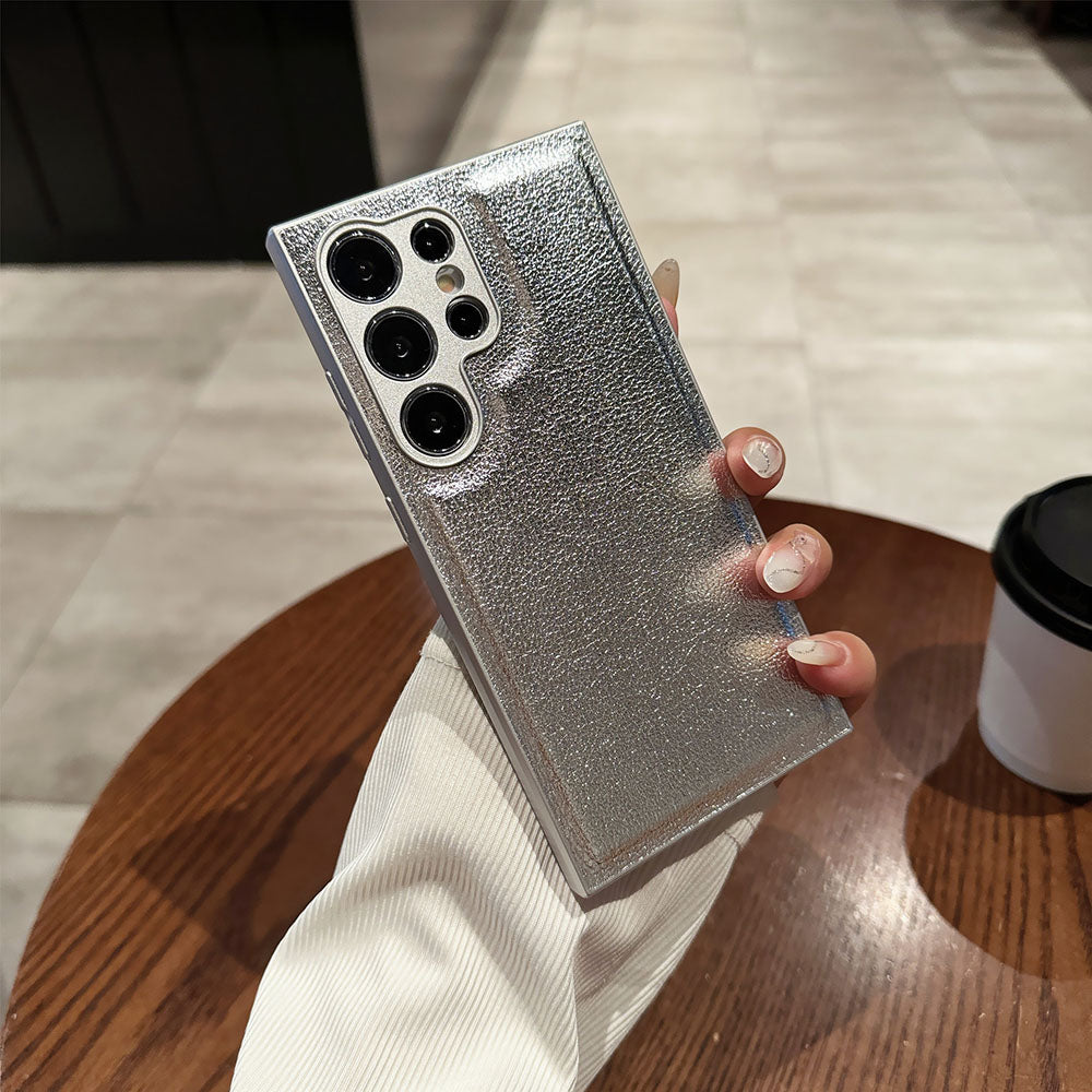 Lychee Pattern Leather Drop-Resistant Phone Case For Samsung Galaxy