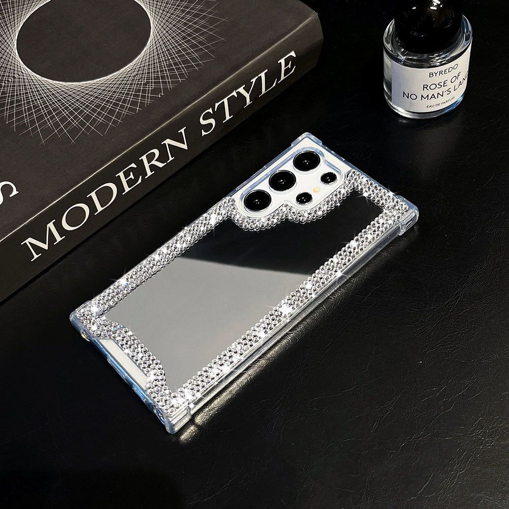 Rhinestone Mirror Phone Case For Samsung Galaxy