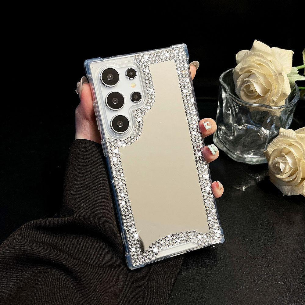 Rhinestone Mirror Phone Case For Samsung Galaxy