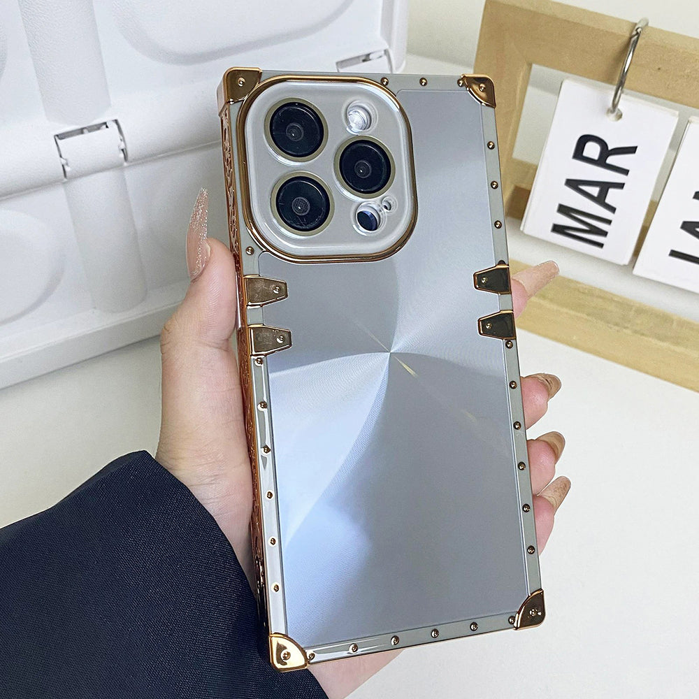 Fashionable Electroplating Colorful Square Phone Case For iPhone