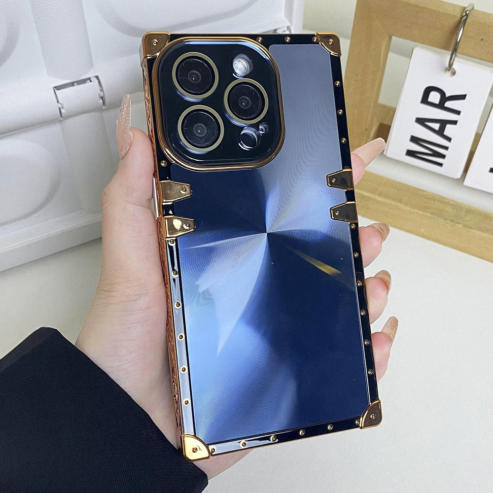 Fashionable Electroplating Colorful Square Phone Case For iPhone