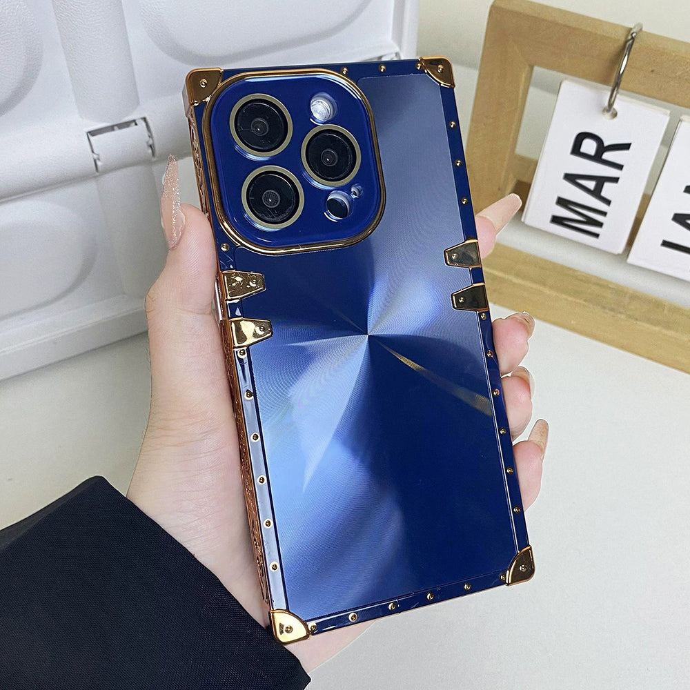 Fashionable Electroplating Colorful Square Phone Case For iPhone