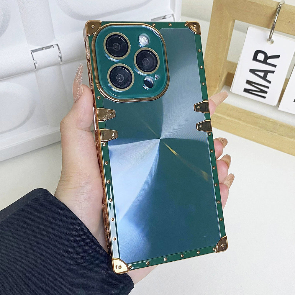 Fashionable Electroplating Colorful Square Phone Case For iPhone