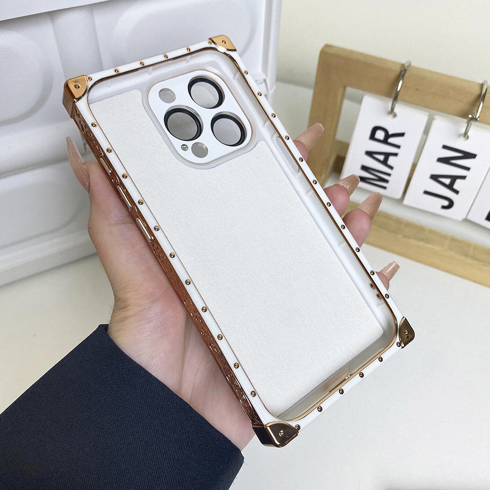 Fashionable Electroplating Colorful Square Phone Case For iPhone