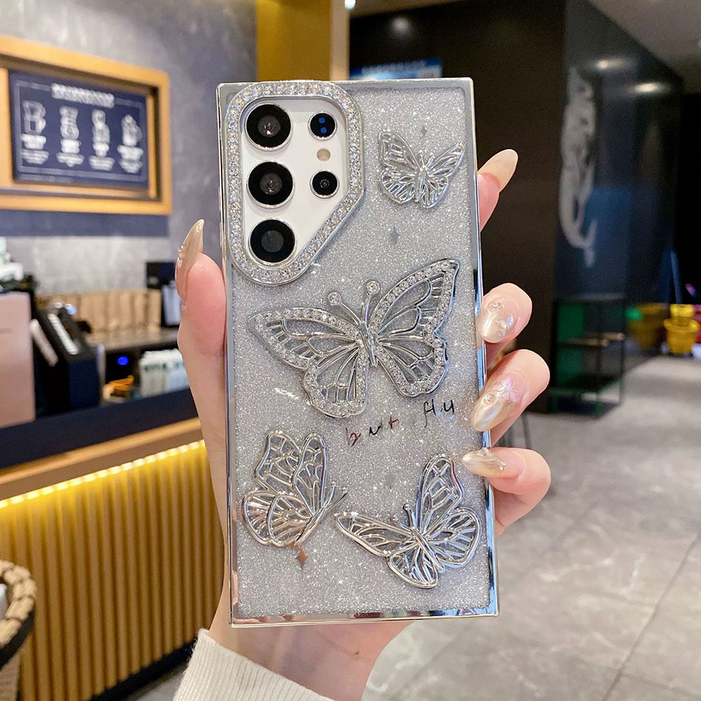 Diamond Butterfly Phone Case For Samsung Galaxy