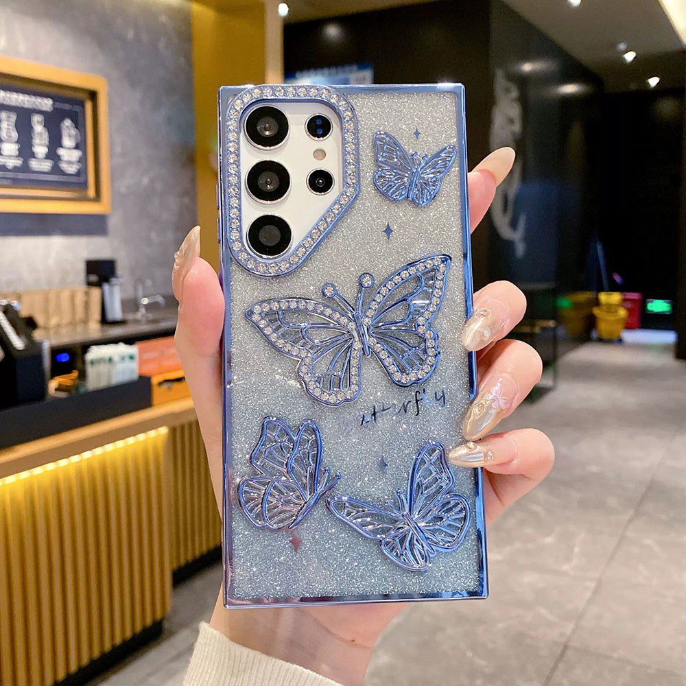 Diamond Butterfly Phone Case For Samsung Galaxy
