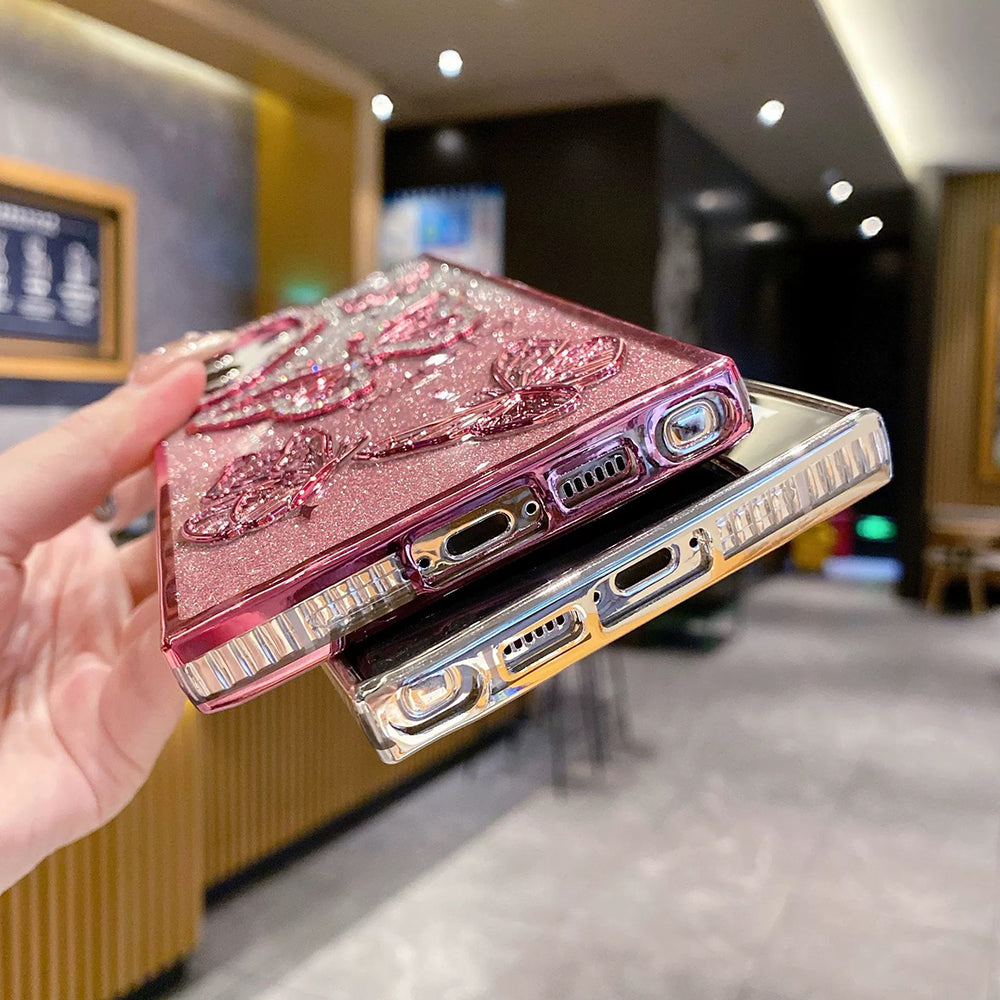 Diamond Butterfly Phone Case For Samsung Galaxy