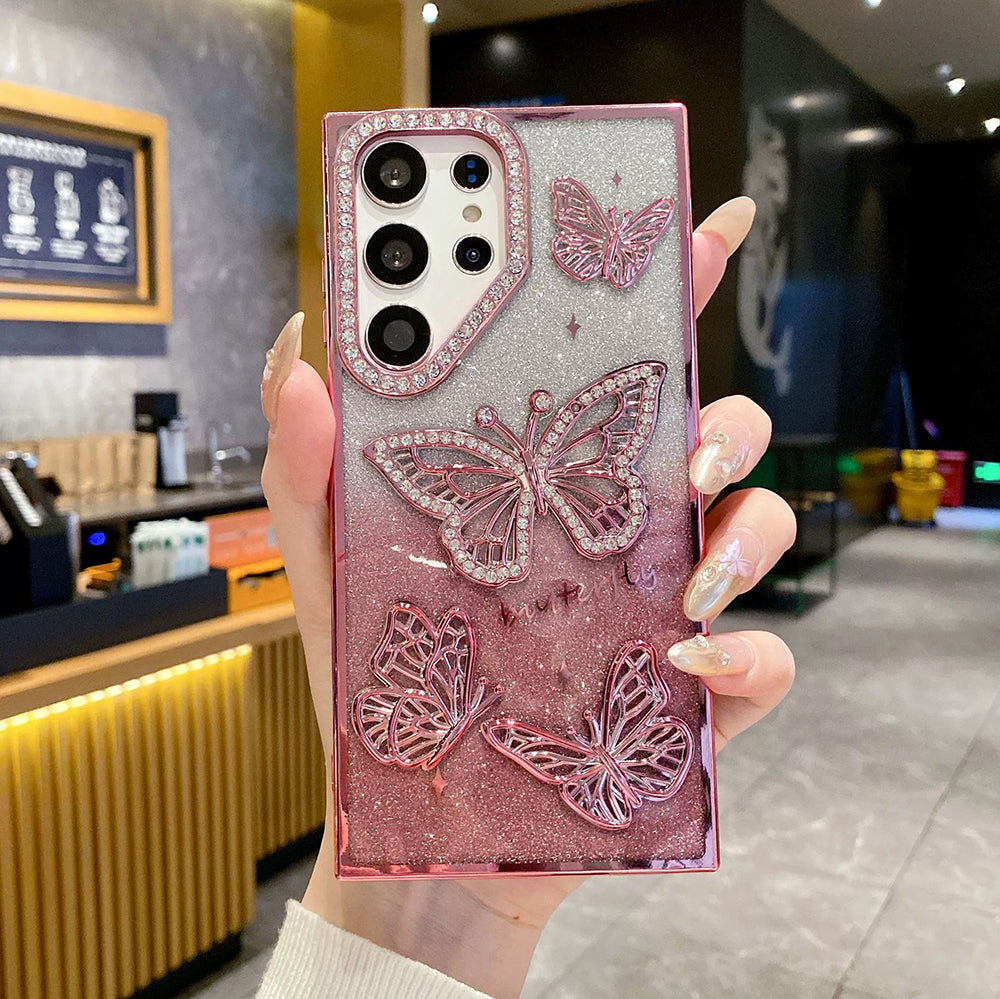Diamond Butterfly Phone Case For Samsung Galaxy