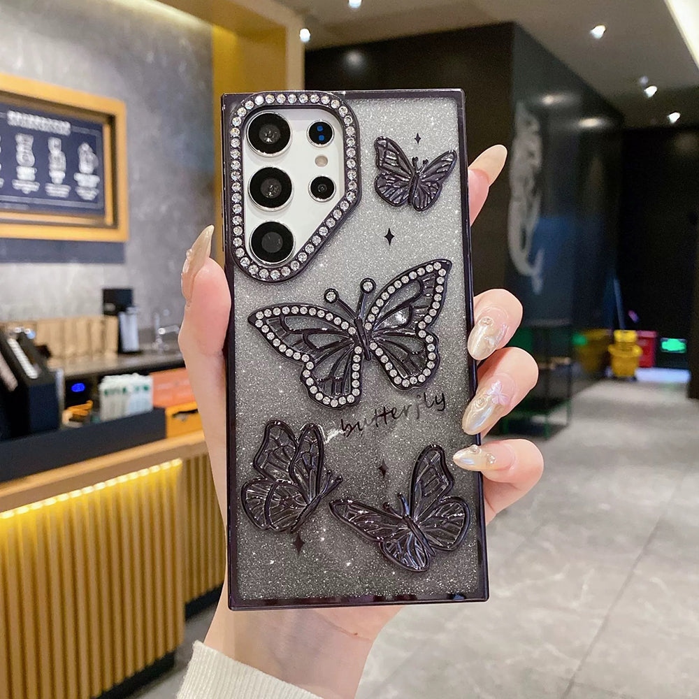Diamond Butterfly Phone Case For Samsung Galaxy