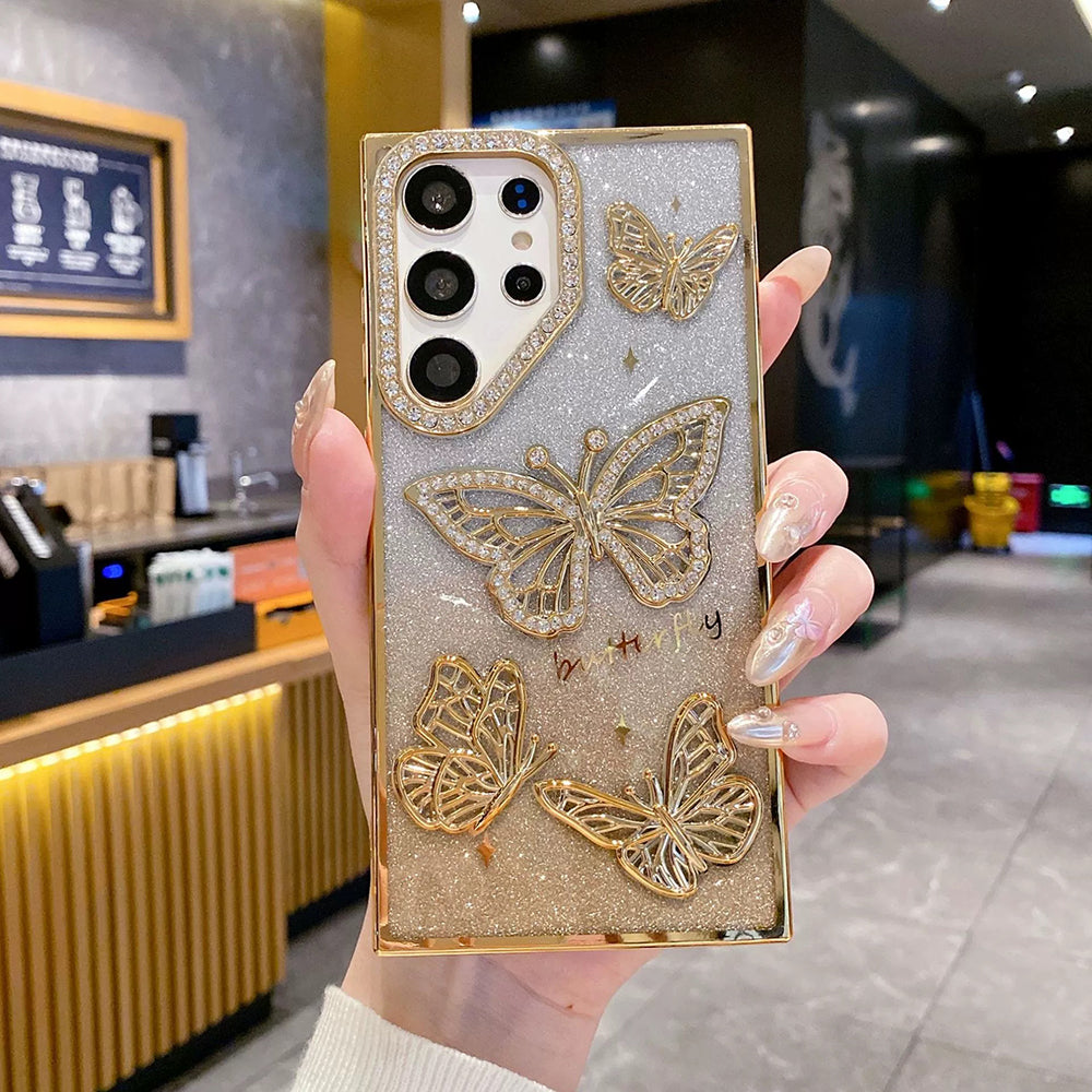 Diamond Butterfly Phone Case For Samsung Galaxy