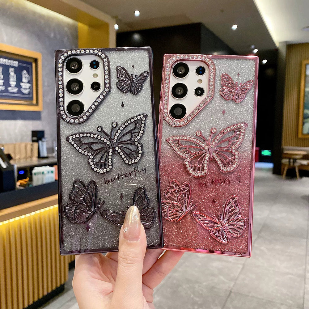 Diamond Butterfly Phone Case For Samsung Galaxy