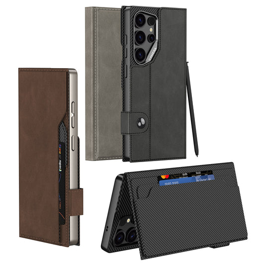 High-end Leather Luxury Style Business Leather Phone Case For Samsung